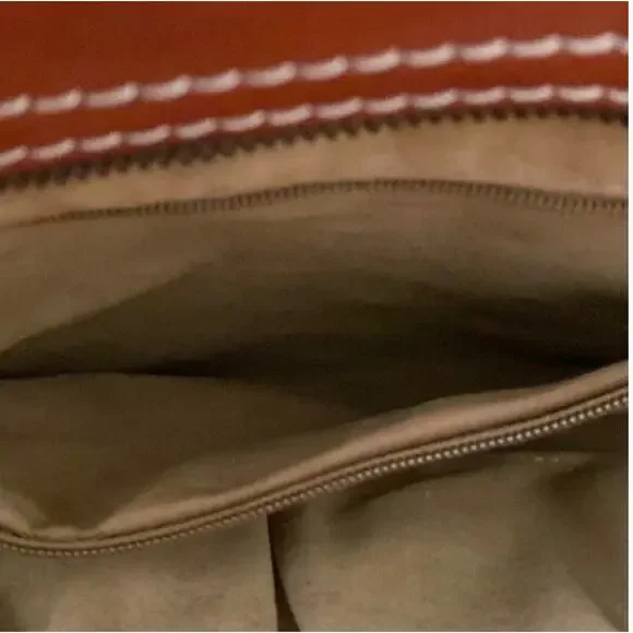 Patricia Nash Cognac Brown Leather Shoulderbag - Picture 2 of 5